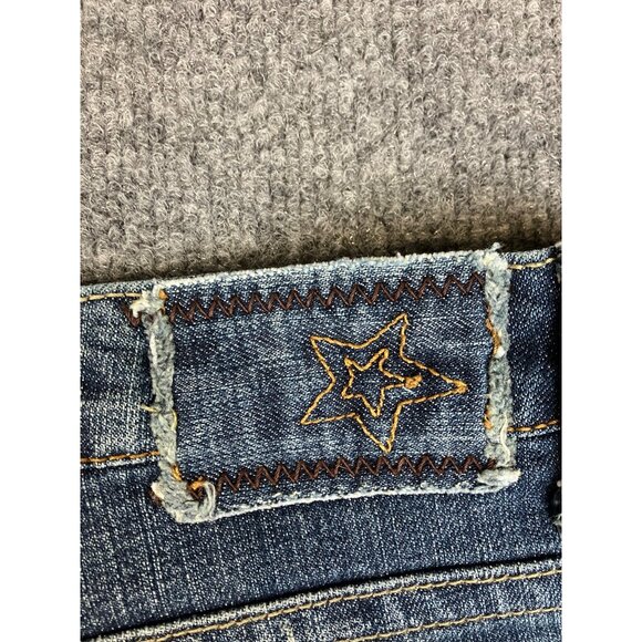 Mossimo Supply CO Womens Shorts Denim Low Rise Short Size 17 Faded - Picture 3 of 15